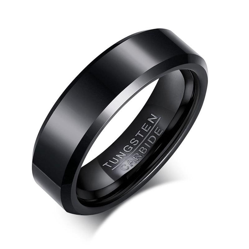 Tungsten Steel Men Ring Fashion Jewelry Durable Comfort Fit Wedding Band Stylish Accessory for Him