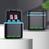 Chargeur de Batterie 3 Canaux Station de Chargeur de Batterie avec Câble Type C Chargeur à Charge Rapide 2 Slots SD pour Go Pro Hero 12 11 10 9