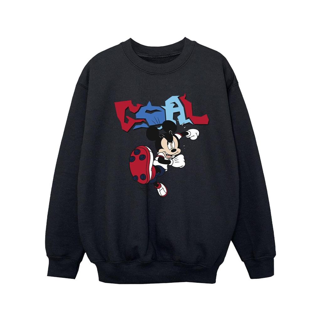 Disney Girls Mickey Mouse Goal Striker Pose Sweatshirt