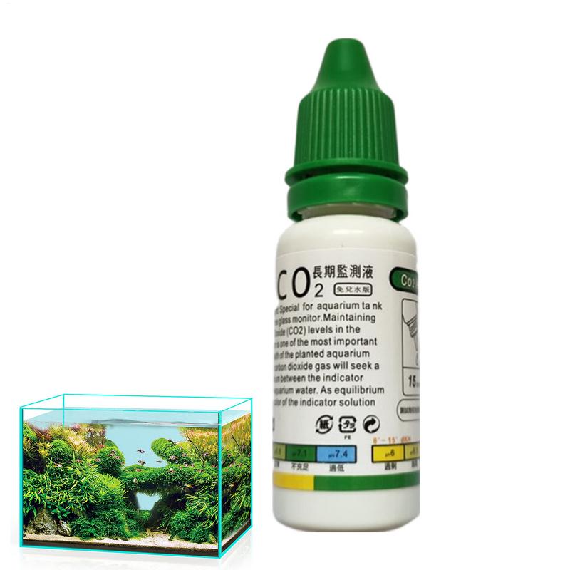 CO2 Indicator Drop Checker Solution Long Term Monitor Test Fish Tank Glass Aquatic Co2 Tester for Fish Tank Aquariums