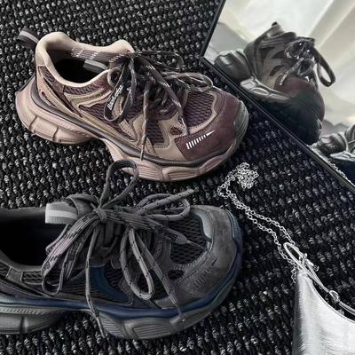 Fashion Women's Chunky Sneakers Breathable Mesh Platform Sports Shoes Woman Fashion Lace Up Thick Sole Casual Mujer 2025
