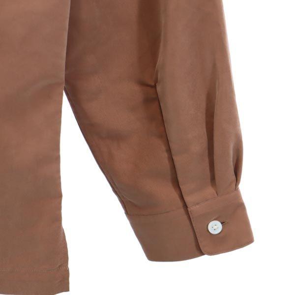 MAISON SPECIAL Long sleeve Open collar shirt 46 Brown Men's Used