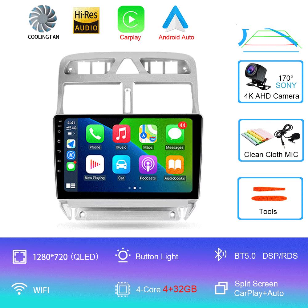 

Автомобильное радио Android 14 Carplay для Peugeot 307 307CC 307SW 2002 - 2013 Навигация Мультимедийный проигрыватель Стерео WiFi+4G видео Авто DVD