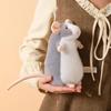Peluche Topo Cartone Animato Morbido Pelliccioso Animale di Peluche Ratto Adorabile Topo Elegante Peluche Per Ragazza Decorazione Casa Regali di Compleanno