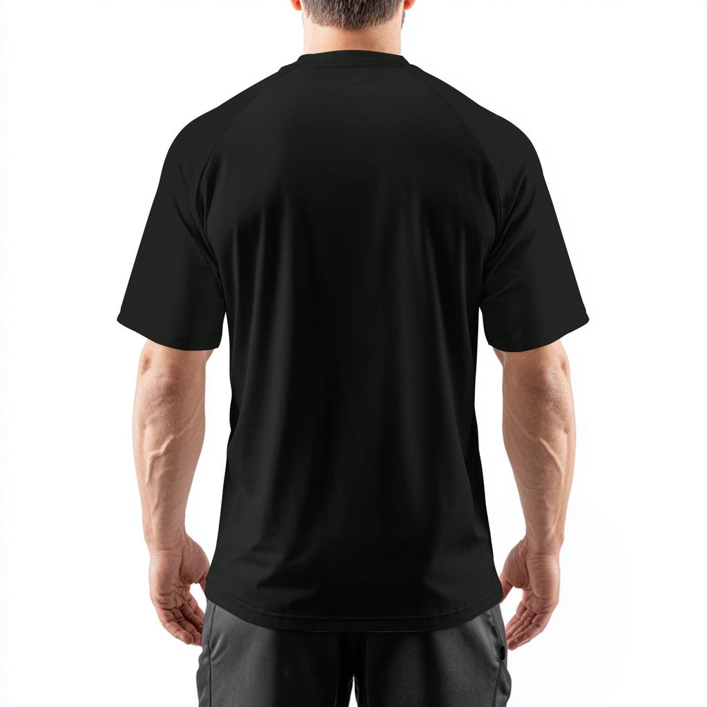 Men's Round Neck Raglan Short Sleeve Top T-shirt