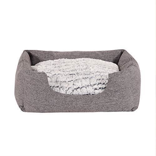 Lit Pour Chien - Dibea - DB00750 - Gris - 60 X 50 Cm - Coussin Réversible