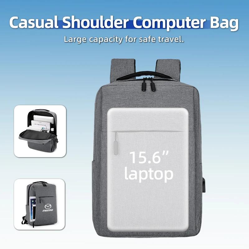2025 Hot Business Shoulder Work Bag USB Chargring Travel Computer Backpack For Mazda CX5 6 3 CX7 323 Axela Atenza Demio CX30 CX3