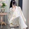 2025 Women's High-End Velvet Pajamas: Long Sleeve, Thick Double-Sided Fleece, Autumn/Winter, Little Fragrant Style.
