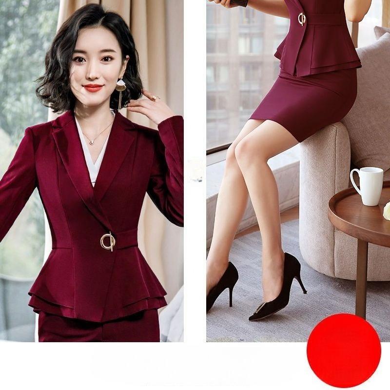 Professional Women Suit 2 Piece Set Fashion Formal Office Wear Blazer and Pants Outfit High Quality