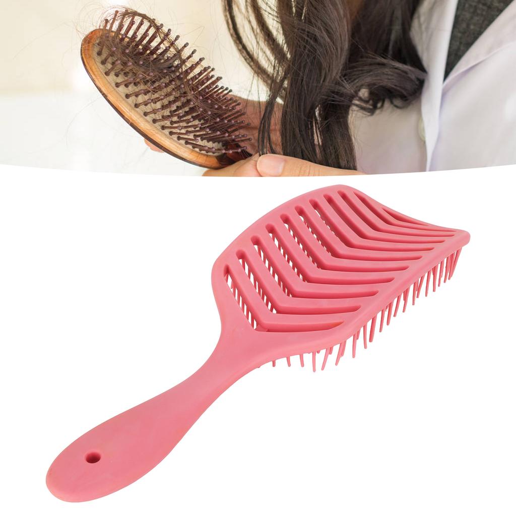 Hollow Hair Brush Detangling Wet Dry Use Fast Blow Drying Curved Hair Styling Comb for Women Men