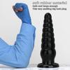 30 * 8.3cm Black Pointed  Oversized Anal Plug Suction Cup  Anal Sex Product  Erotic Chrysanthemum Oversized  Thick Fist Sex