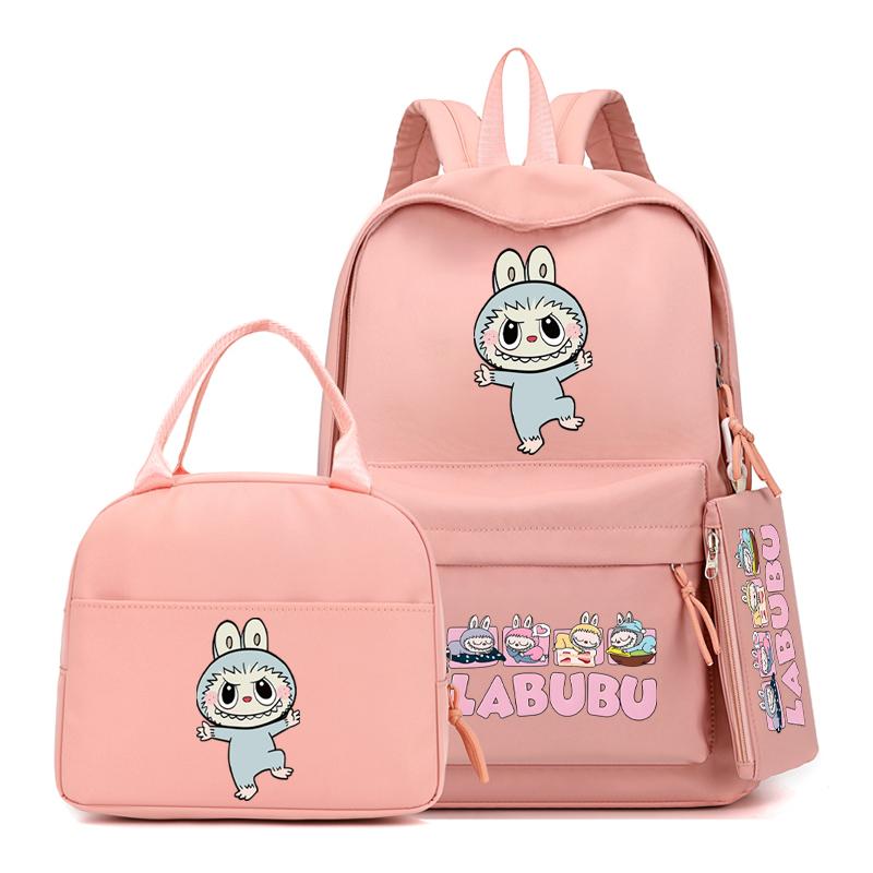 3Pcs/sst Cute Printed Backpackstudent Teenage Children Girl Boy Schoolbag Bookbag Men Women Large Capacity Waterproof Laptop Bag Mochila