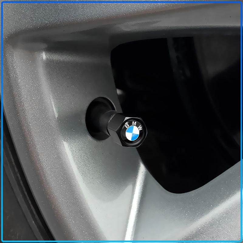 Fashion Car Tire Valve Caps with Car Badge Keyring Keychain Set For BMW M Performance 1 3 5 7 Series M3 M4 M5 M6 X1 X3 X5 X6 X7 E30 E34 E36 E39 E4