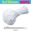 500/100Pcs Wholesale Plastic Nylon Cable Ties Self-locking Cord Straps Adjustable Cables Fastening Loop Home Office Wire Zip Tie