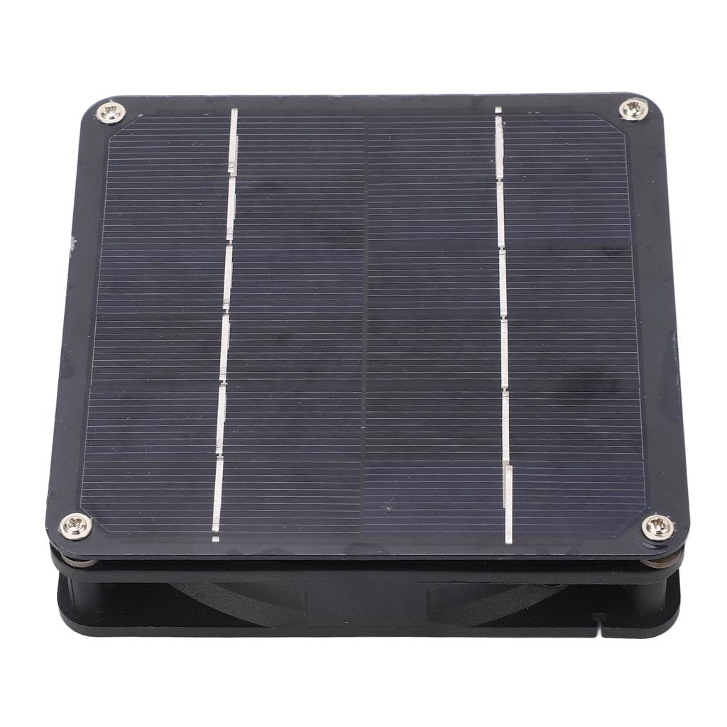 Solar Panel Powered Fan Kit 20W Monocrystalline Solar Panel Exhaust Fan Kit for Outdoor Travel Greenhouse Black
