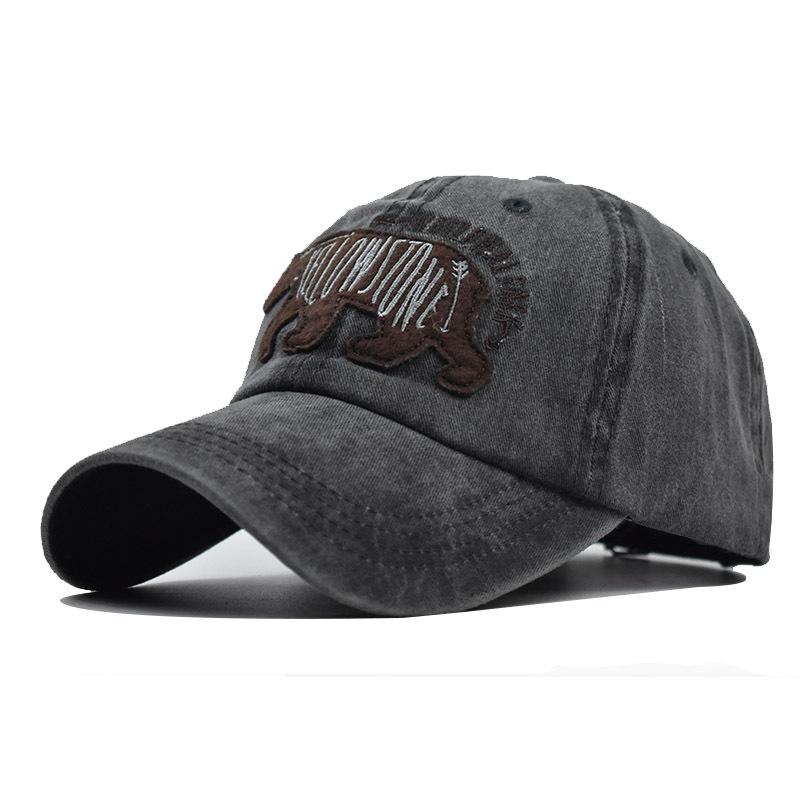 NORTHWOOD Bear Embroidered Baseball Cap Outdoor Peaked Cap Cotton Washed Men's Outdoor Baseball Hats for Men Women