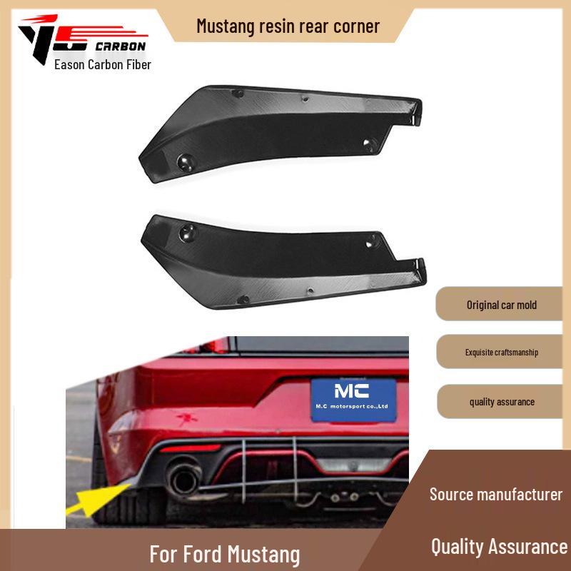 

2015-2022 Mustang Resin Rear Bumper Corner Protector - Car Accessories Yes чорний
