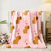 Cute Capybara and Hearts Pattern print blanket soft and cozy perfect for the living room bed sofa or a nap,gift