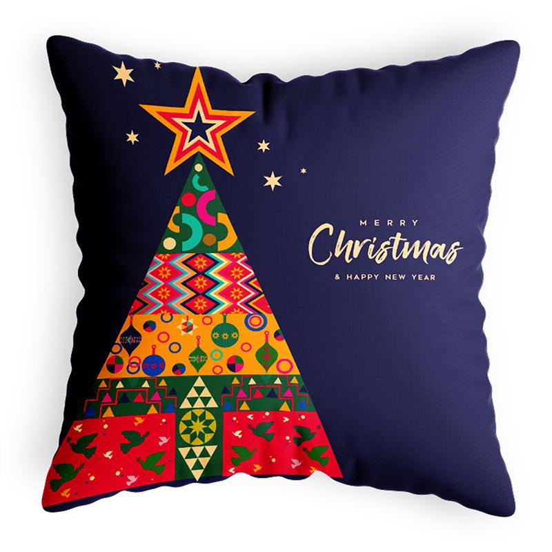 Printed Pillow Cover Cotton and Linen American Plush Holiday Cushion Cover Multi-color Multi-specification Cushion Cover Pillow Cover