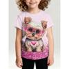 Summer Children's 3D Printed Crew Neck T-Shirt Fashion Versatile Breathable Trend Casual