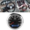 85mm Boat Pointer Tachometer Red Backlight Stainless Steel IP67 Universal for Car TruckBlack