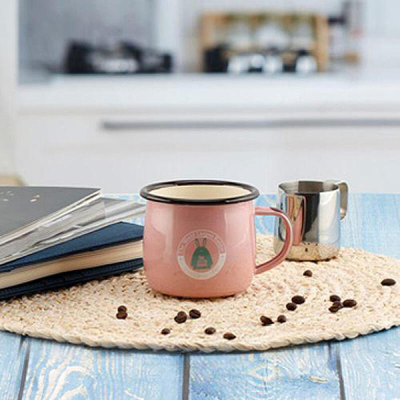 Queensense Enameled Mug 380ml (Pink)