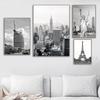 Statue of Liberty Bridge Paris Tower Wall Art Canvas Painting Vintage Nordic Posters And Prints Wall Pictures For Living Room