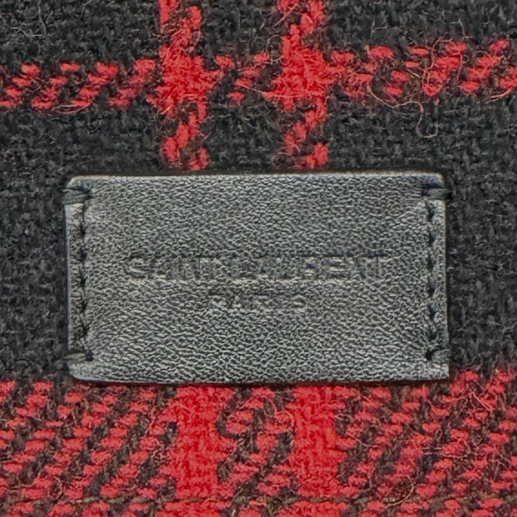 Excellent SAINT LAURENT PARIS Boston bag Red wool Women 594400 Used