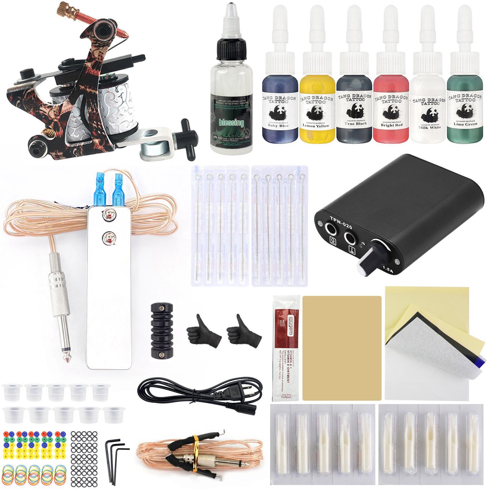 

Flower Design Tattoo Machine Set with Lining & Shading Capabilities