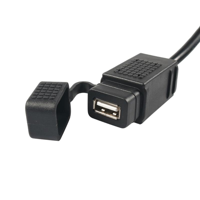 2.1Amp Waterproof Motorcycle USB Charges SAE to USB Adapter Cable Phone Tablet Navigation Charges