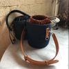 Handmade Weave Bucket Bag Set Leather Wide Bags Strap Bottoms with Hardware for Women DIY Handbag Purse Making Accessories