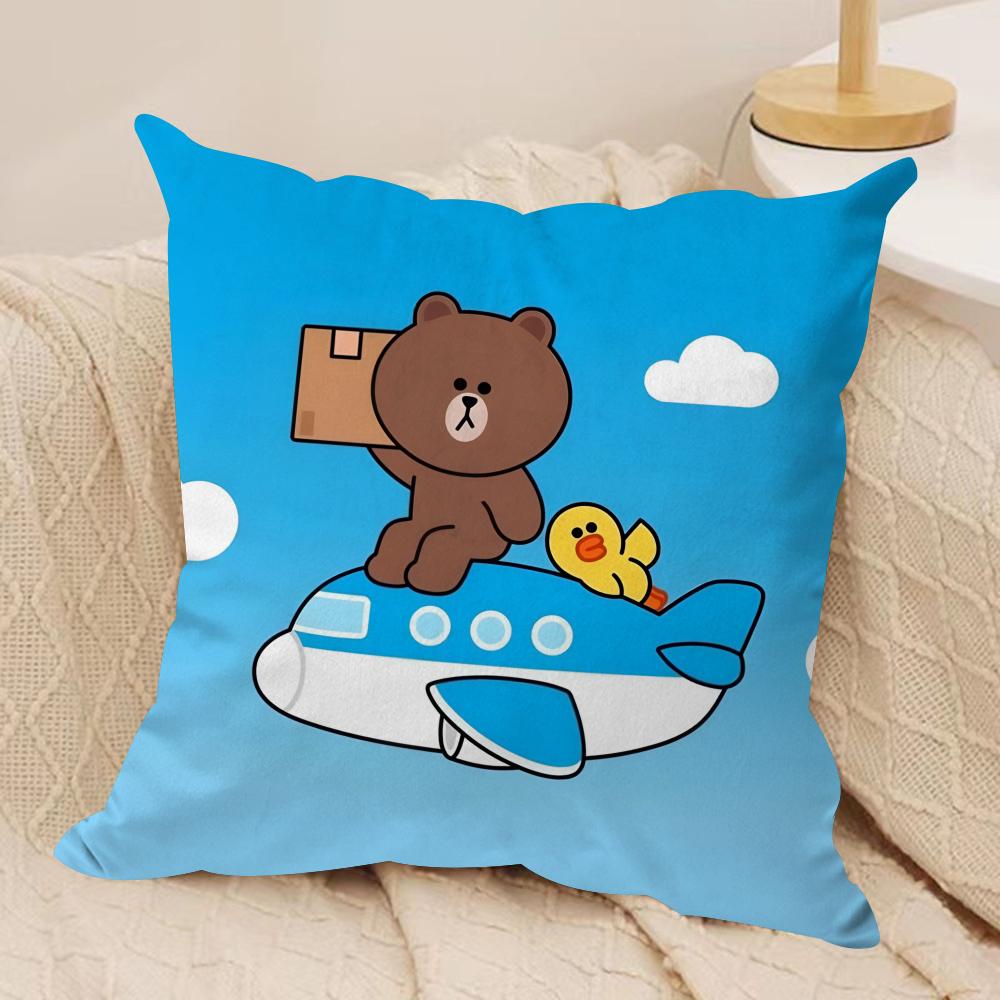 KINGDOM LLINE FFriends Cushion Cover Silky Short Plush Invisible Zipper Dustproof Sofa Pillow Case For Home Decor