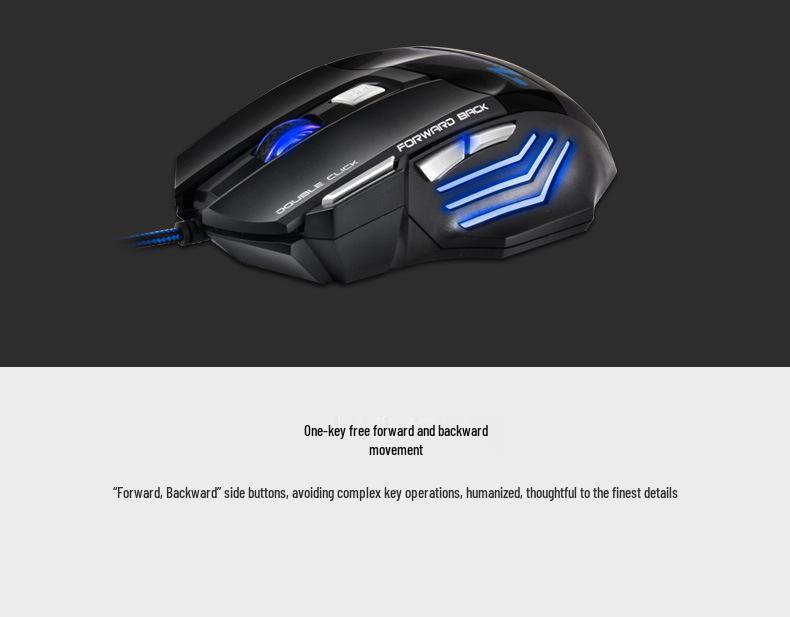 iMICE 7-Key Colorful Breathing Light Gaming Mouse for Desktop and Laptop