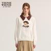Teenie Weenie Women's Bear Polo Collar Sweatshirt