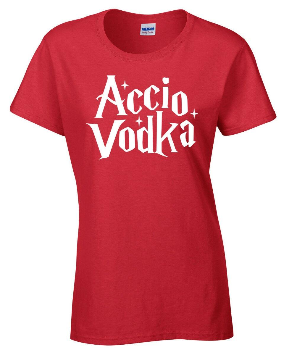 

Accio Vodka Unisex T-Shirt Funny Potter Inspired Top Present Ladies