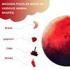HSFTILV Wooden Puzzle - Planet Series, Educational Shape Toy, 3D Puzzle, Gift for Teens and Adults, Fun Jigsaw Puzzle Toy Gift, 28x28cm (Mars)