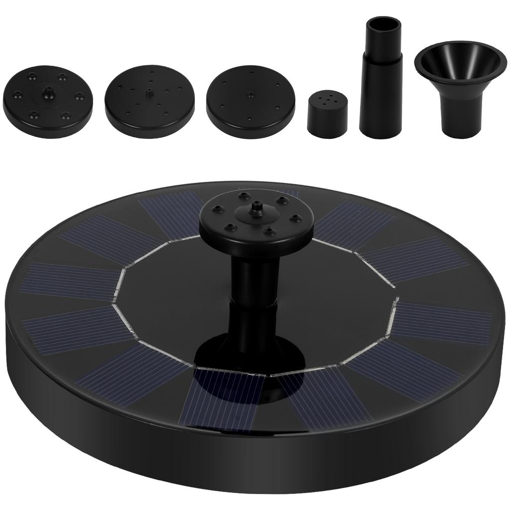 13/18cm Solar Fountain Pump Floating Solar Panel Bird Baths Water Fountain with 6 Nozzles For Garden Water Pool Pond Decor