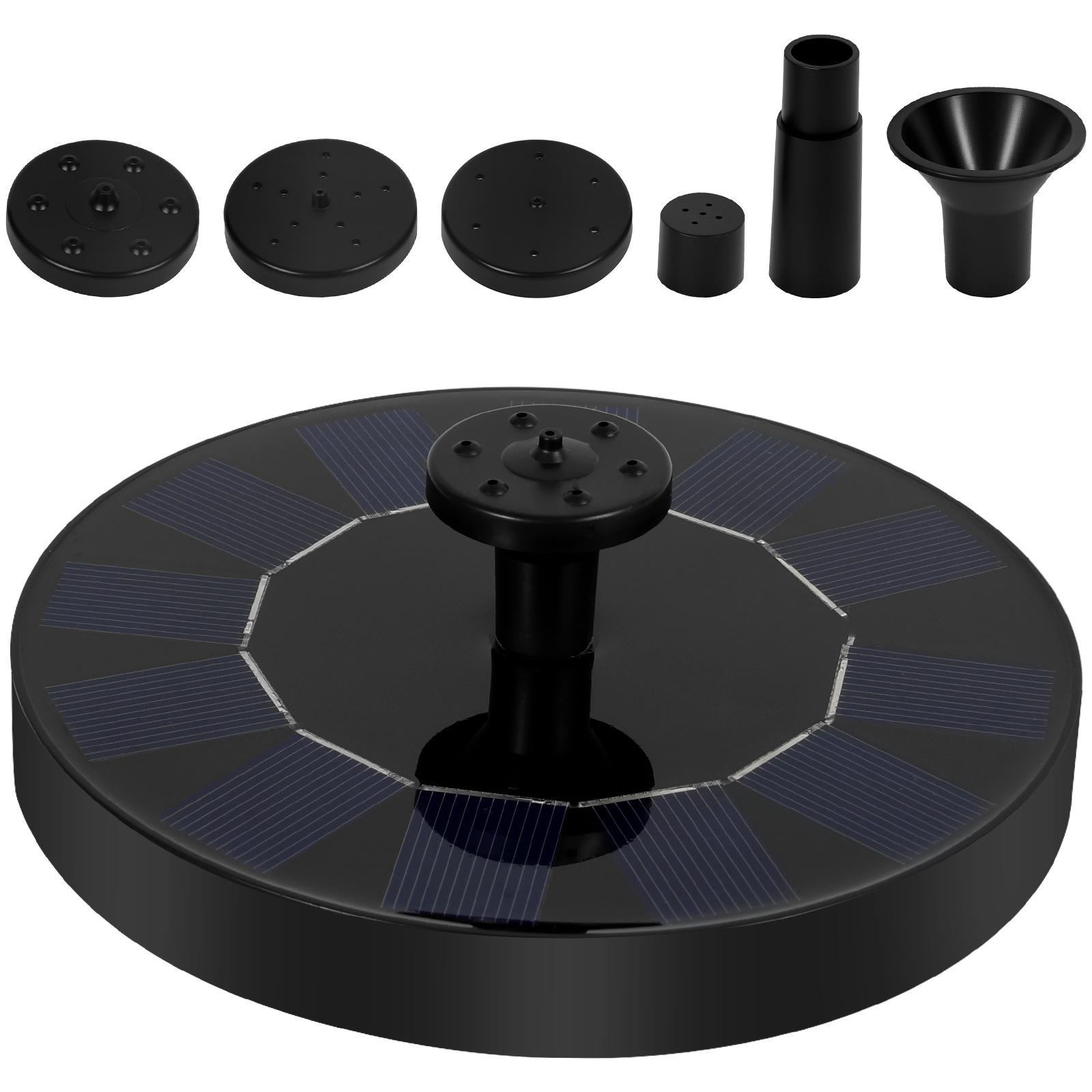 

13/18cm Solar Fountain Pump Floating Solar Panel Bird Baths Water Fountain with 6 Nozzles For Garden Water Pool Pond Decor
