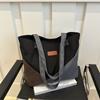 New Niche Design Color Block Large Capacity Student Commuting Tote Bag Fashionable Contrasting Color Single-shoulder Women's Bag