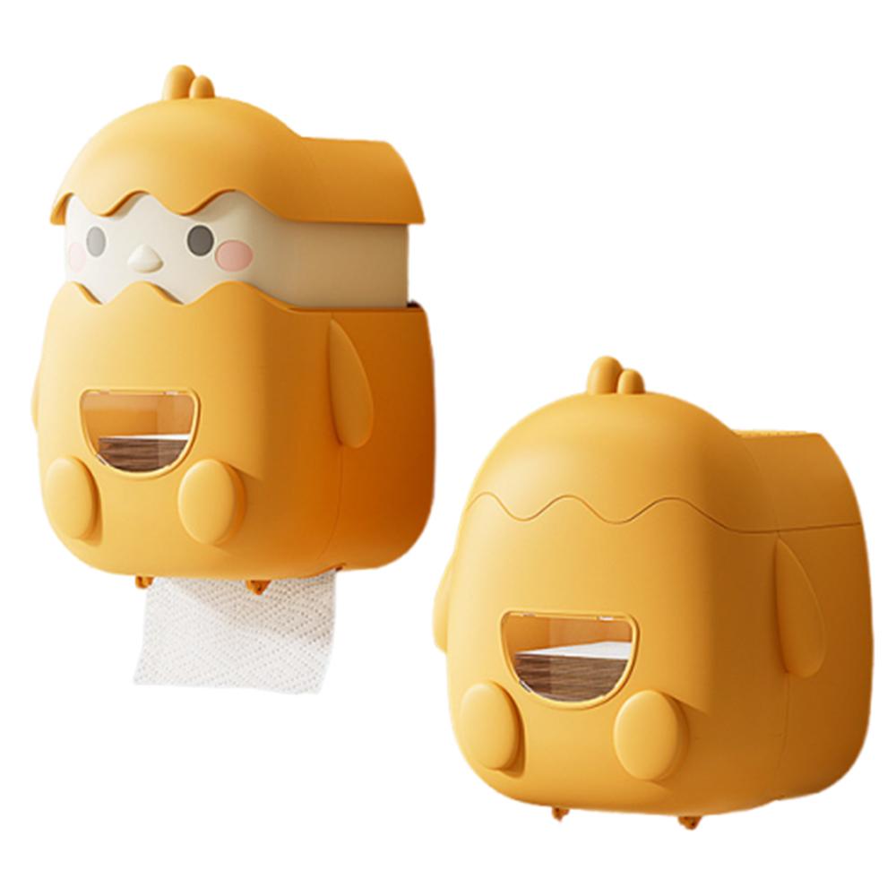 Chick Shape Wall Mounted Tissue Holder Cartoon Toilet Paper Container  Garbage Bag