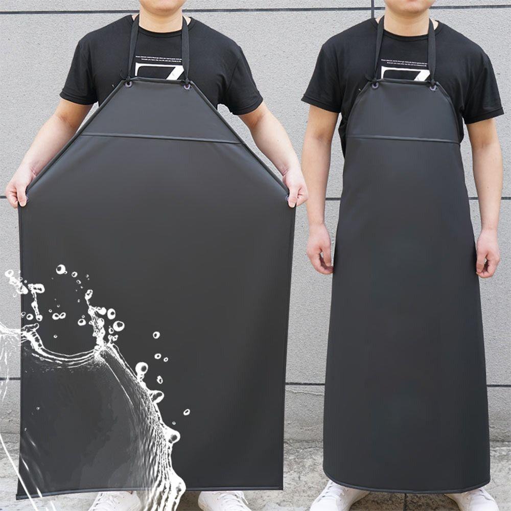 Waterproof Kitchen Apron PU Leather Work Apron Durable Cooking Chef Apron  Home