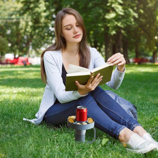 Outdoor Snack Tray with Handle 3D Printed Snacks And Drinks Tray for Cola And Beverages Portable Snack Organizer for Home Office Outdoor Travel