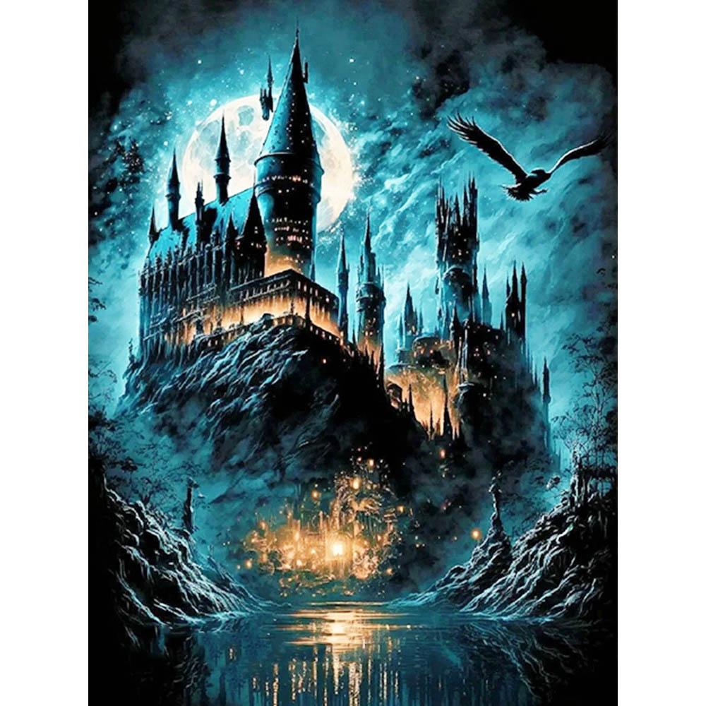 MomoArt New Arrival Diamond Painting Castle Cross Stitch Fantasy Embroidery House Landscape Mosaic Moon Handmade Gift