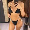 S - XL Sexy Neckholder Riemchen Hoher Beinausschnitt Bikini Damen Bademode Damen Badeanzug Zweiteiliges Bikini Set Badegewand Badeanzug Schwimmen