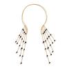 European & American Acrylic Tassel Choker with Faux Pearl Pendant