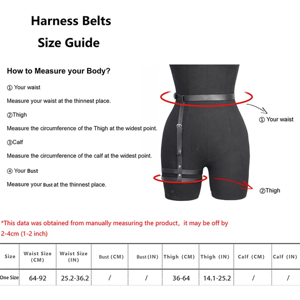 Women's Leather Thigh Garter Belt Leg Harness Punk Leather Harness Gothic Bondage Harness Thigh Women Sexy Lingerie Accessories