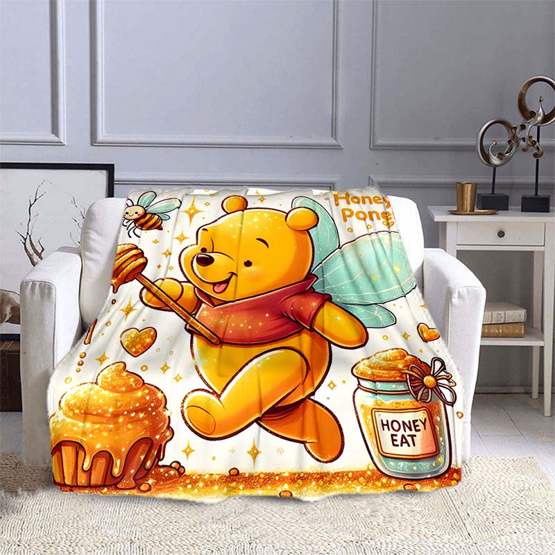

Disney Winnie The Pooh Pattern Blanket Warm Soft Fluffy Kids Adult Sofa Bed Throw Blanket Outdoor Travel Camping Luxury Gifts 75x90cm