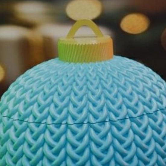 Christmas Tree Ball Decoration Imitation Crochet Festive Tree Ornaments Indoor Outdoor Holiday Decor