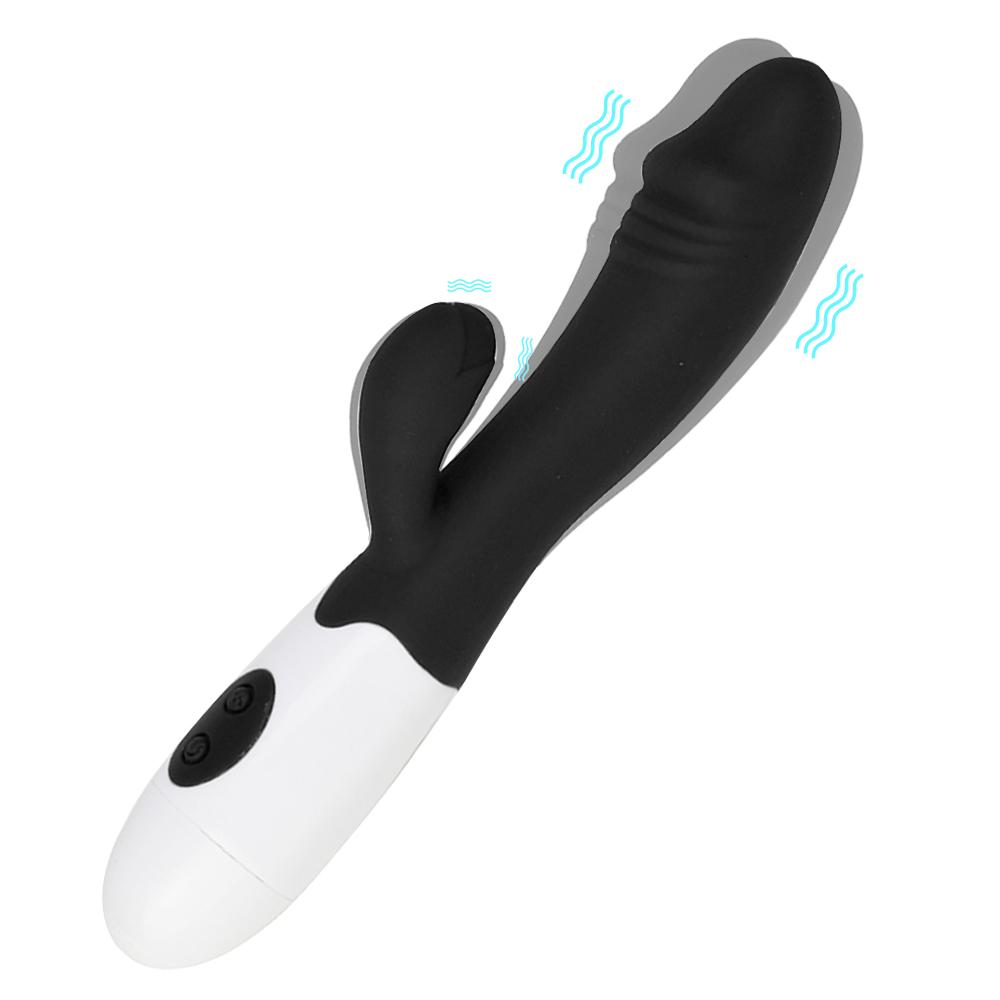 Women Dual Vibration G Spot Dildo Rabbit Vibrator for Female Silicone Waterproof Vagina Clitoris Anal Massager Sex Toys Shop