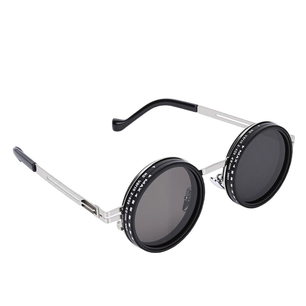   Tint Sunglasses Round Polarized Glasses with 49MM ND Filter Lenses for Outdoor Activities